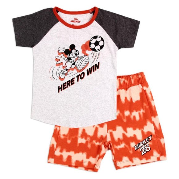 Disney Mickey Mouse Boys Toddler 2-Piece Short Set | Soccer Graphic Tee & Shorts - Picture 3 of 3